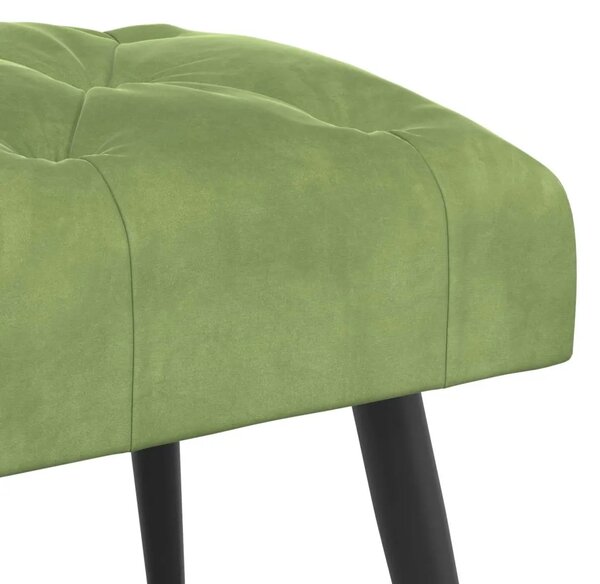 Klupa s gumbastim tkanjem Svijetlo zelena 60 x 40 x 45 cm - Svijetlo zelena 60 x 40 x 45 cm