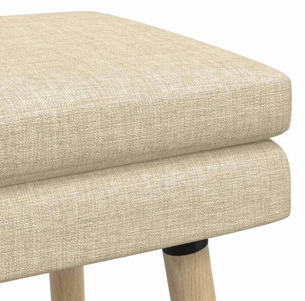 Klupa s dvostrukim slojem Krem 60 x 40 x 46 cm Tkanina - Krem 60 x 40 x 46 cm