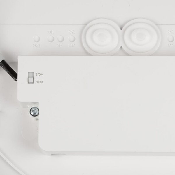 SLV LED stropna svjetiljka Decona, Ø 30 cm, bijela/zlatna, metalna, prigušiva, Bijela, kupaonica, Aluminij