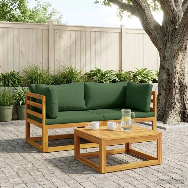 Kauč sa sjedećnicama u kutu 2 kom. 2-sjedalo - Zelena Kutna sofa (2 kom)