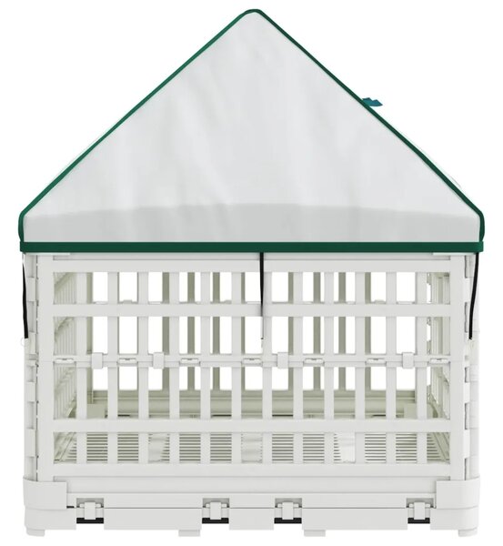 4-panelni ogradni igralište za pse s krovom 122 x 106 5 x 82 cm - s krovom i podlogom 122 x 106 5 x 82 cm