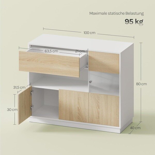 Komoda s ladicama 100x80x40cm