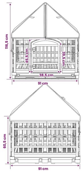 4-panelni ogradni igralište za pse s krovom Plastika Bijela - s krovom i podlogom 177 5 x 154 5 x 112 cm