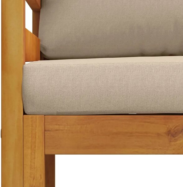 Kauč sa sjedećnicama u kutu 2 kom. 2-sjedalo - Sivosmeđa Kutna sofa (2 kom)