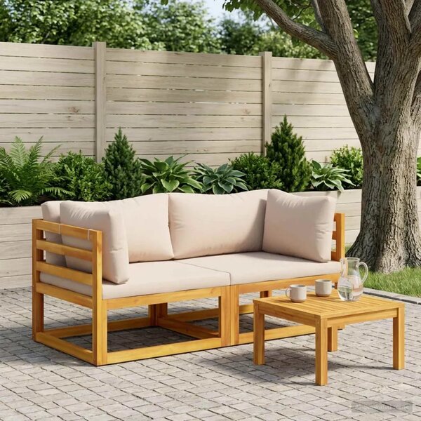 Kauč sa sjedećnicama u kutu 2 kom. 2-sjedalo - Sivosmeđa Kutna sofa (2 kom)