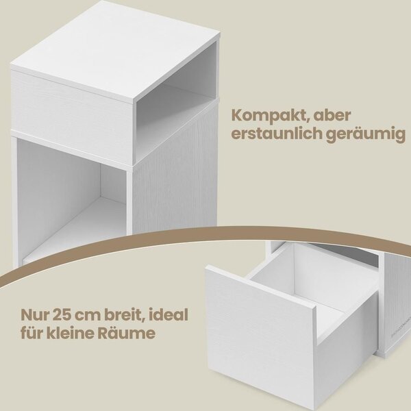 Noćni ormarić, set od 2 dijela