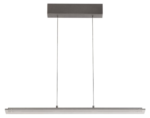 FISCHER & HONSEL Torvi LED viseća svjetiljka, pješčano siva/dimno siva, 88 cm metal/staklo, prigušiva, Sivo, Dnevni boravak/blagovaonica, Metal