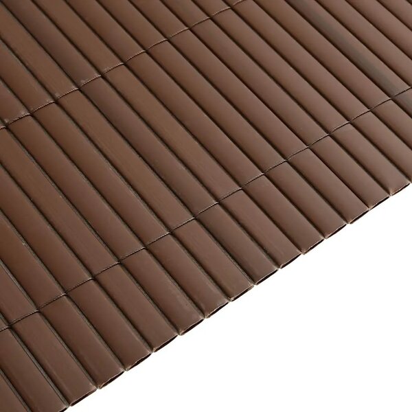 Vrtna ograda dvostrana smeđa 1 8x3 m PVC - Smeđa 180 x 300 cm