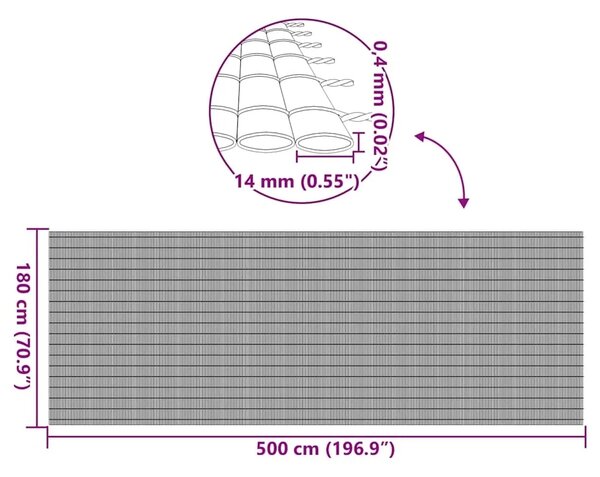 Vrtna ograda dvostrana bijela 1 8x5 m PVC - Bijela 180 x 500 cm