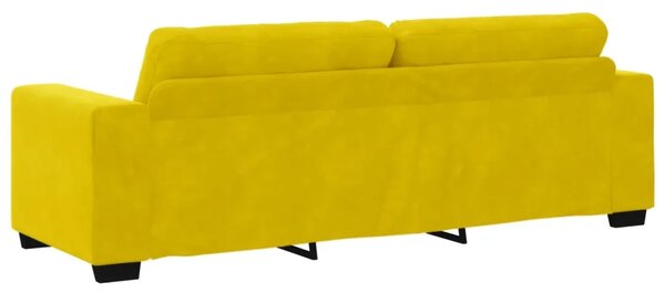 Sofa za 3 osobe Žuta 220 cm Baršun - Žuta 220 cm