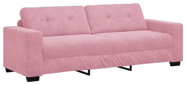 Sofa za 3 osobe Ružičasta 220 cm Baršun - Ružičasta 220 cm