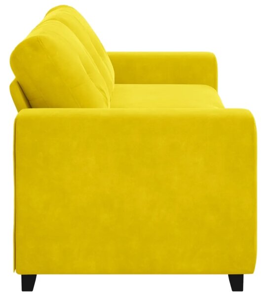 Sofa za 3 osobe Žuta 220 cm Baršun - Žuta 220 cm