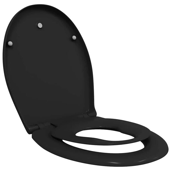 WC daska Crna 47 x 37 x 4 cm Duroplast - Crna