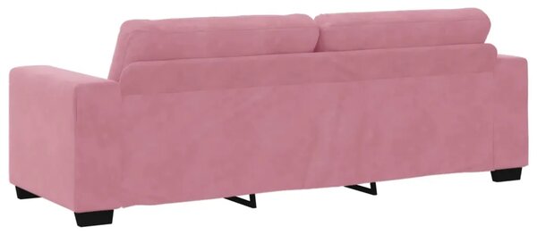 Sofa za 3 osobe Ružičasta 220 cm Baršun - Ružičasta 220 cm