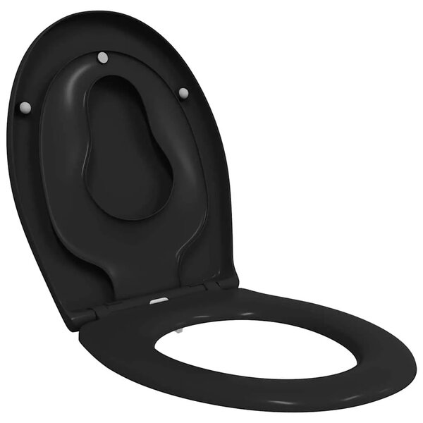 WC daska Crna 47 x 37 x 4 cm Duroplast - Crna