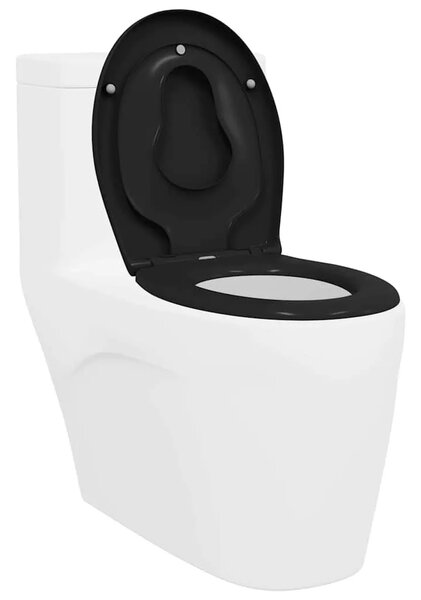 WC daska Crna 47 x 37 x 4 cm Duroplast - Crna