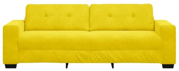 Sofa za 3 osobe Žuta 220 cm Baršun - Žuta 220 cm