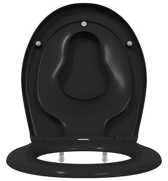 WC daska Crna 47 x 37 x 4 cm Duroplast - Crna