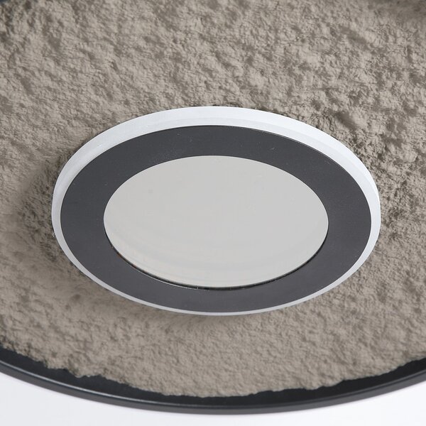 Searchlight LED stropna svjetiljka Lumadisc, crna, Ø 41 cm, metal/silikon, prigušiva, Crno, Dnevni boravak/blagovaonica, Metal
