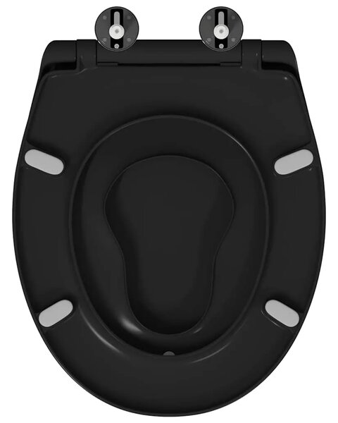 WC daska Crna 47 x 37 x 4 cm Duroplast - Crna