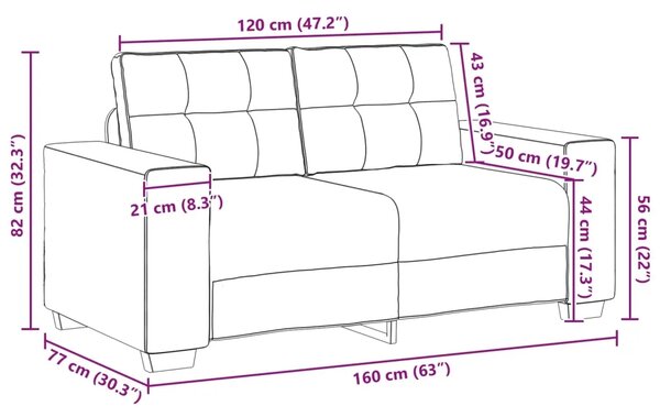 Dvosjed Vinska crvena 160 cm Baršun - boja crnog vina 160 cm