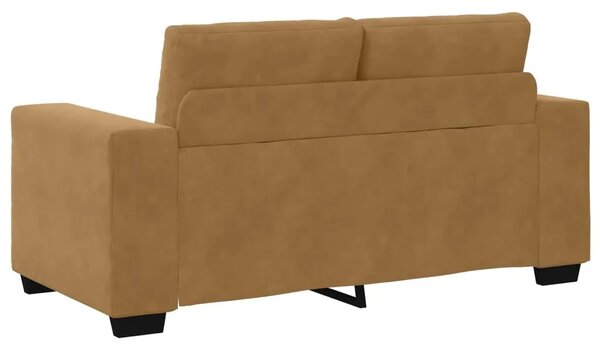 Dvosjed Smeđa 160 cm Baršun - Smeđa 160 cm