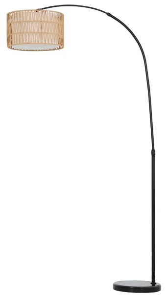 Podna lampa s abažurom od konoplje