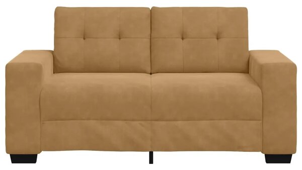 Dvosjed Smeđa 160 cm Baršun - Smeđa 160 cm