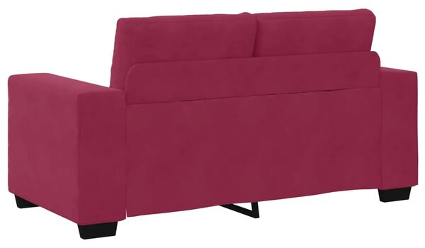 Dvosjed Vinska crvena 160 cm Baršun - boja crnog vina 160 cm