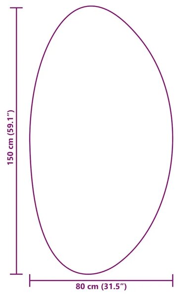 Tepih HUARTE Crna 80 x 150 cm Poliester - Ovalno-asimetrično Crna 80 x 150 cm