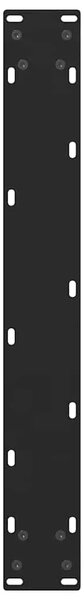 Noge za barski stol Crne 2 kom 60 x (110-111) cm Čelične - Crna 60 x (110-111) cm