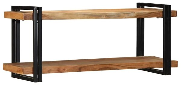 Zidna polica 110x33x45 cm puno drvo bagrem - 110 x 33 x 45 cm Masivno bagremovo drvo