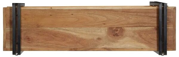 Zidna polica 110x33x45 cm puno drvo bagrem - 110 x 33 x 45 cm Masivno bagremovo drvo
