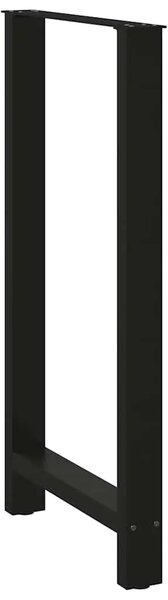 Noge za barski stol Crne 2 kom 60 x (110-111) cm Čelične - Crna 60 x (110-111) cm