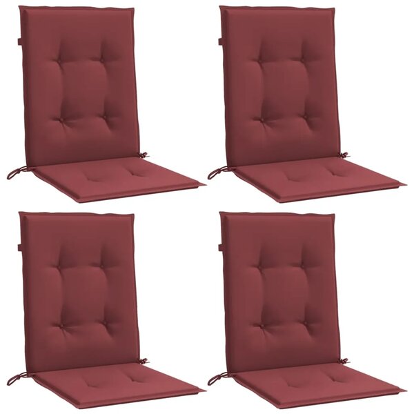 Jastuci za stolice 6 kom prošarano boja vina 100x50x4cm tkanina - Prošarana crvena boja vina 100 x 50 x 4 cm 4