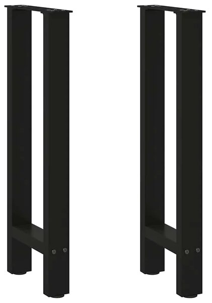 Noge za konzolni stol crne 2 kom 28 x (72-73) cm čelik - Crna 28 x (72-73) cm