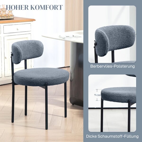 Set blagovaonskih stolica 51 cm x 51 cm x 76 cm - Bijela