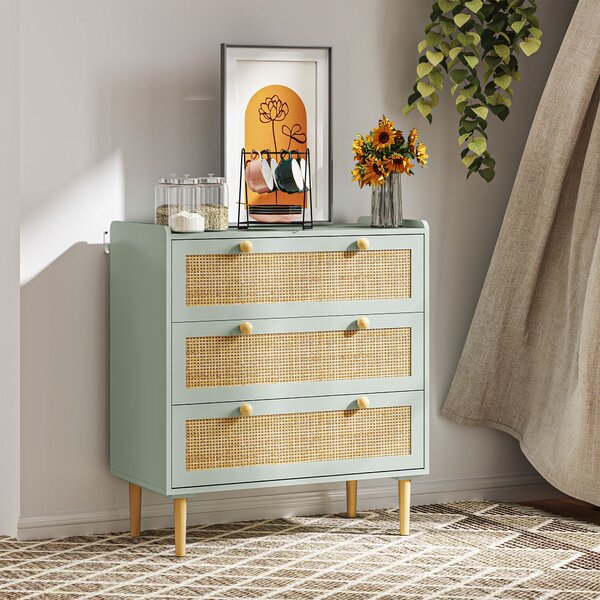 Komoda od ratana MDF, zelena
