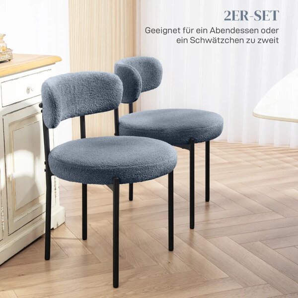 Set blagovaonskih stolica 51 cm x 51 cm x 76 cm - Bijela