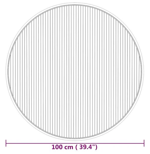 Okrugli tepih Prirodni 100 cm Bambus - Prirodna 100 cm