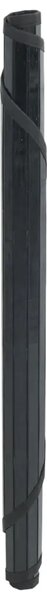 Okrugli tepih crni 100 cm bambus - Crna 100 cm