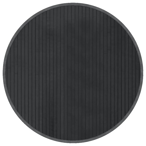 Okrugli tepih sivi 60 cm bambus - Siva 60 cm