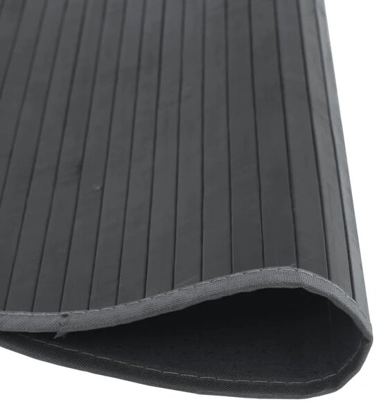 Okrugli tepih sivi 60 cm bambus - Siva 60 cm