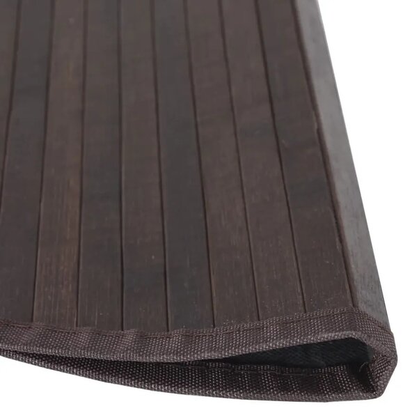 Okrugli tepih tamnosmeđi 80 cm bambus - Tamno smeđa 80 cm