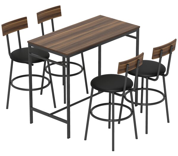 5-dijelni set barskih stolova s ​​4 stolice