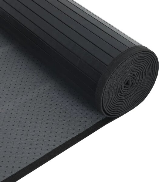 Pravokutni tepih crni 70x100 cm bambus - Crna 70 x 100 cm