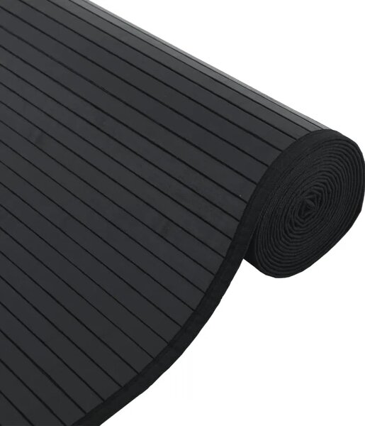 Pravokutni tepih crni 70x100 cm bambus - Crna 70 x 100 cm
