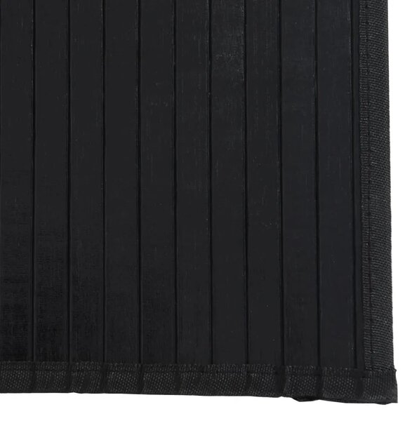 Pravokutni tepih crni 70x100 cm bambus - Crna 70 x 100 cm