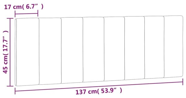 Jastuk za uzglavlje Hanko tamnosivi 137 cm baršunasti - Tamno siva 137 cm