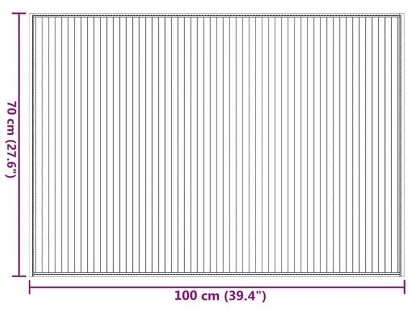 Pravokutni tepih crni 70x100 cm bambus - Crna 70 x 100 cm
